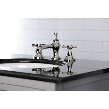 Kingston Brass KC7066BEX Essex 8" Widespread Bathroom Faucet, Polished Nickel KC7066BEX